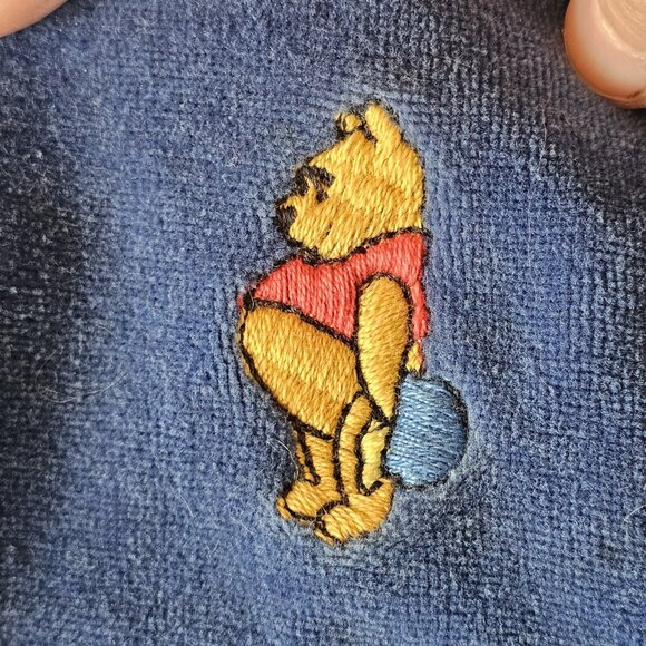 VTG Winnie The Pooh Terry Cloth One Piece Baby Romper Blue Size 3/6 Months - Picture 3 of 10